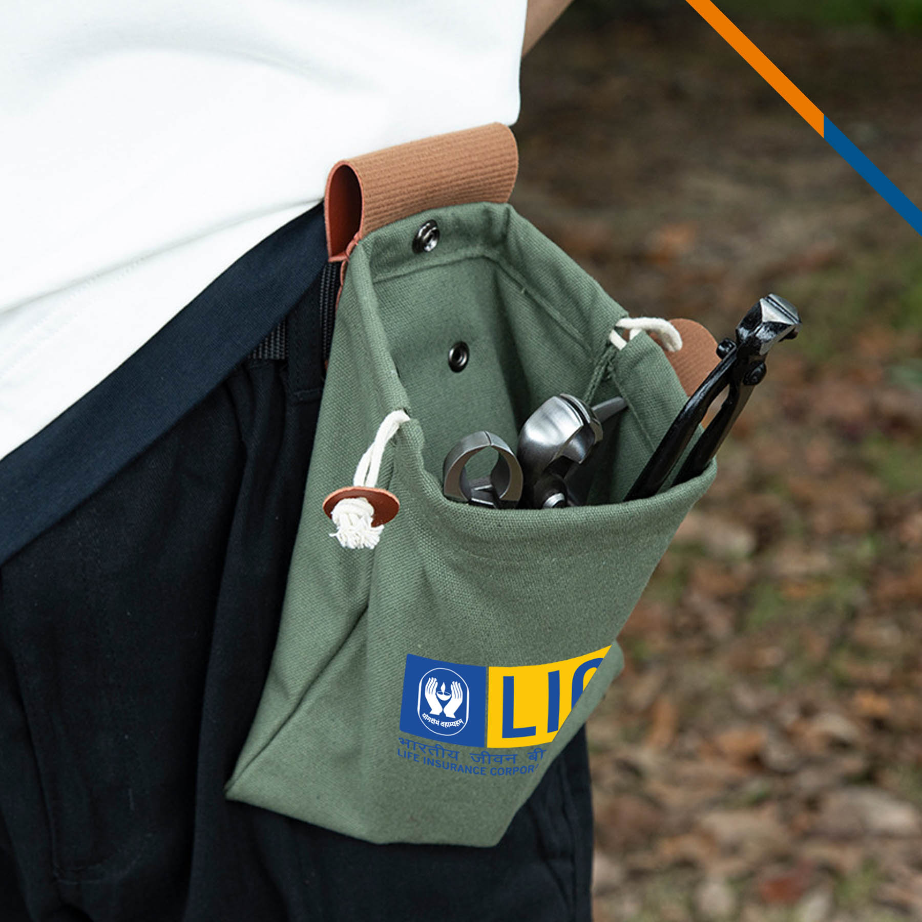 Lonki Outdoor Foldable PU Leather Foraging Pouch 5