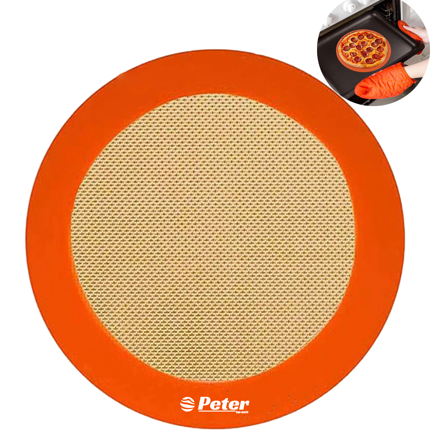 9 Inch Silicone Fiberglass Baking Mat 2