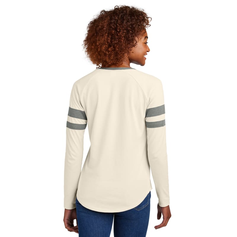 Sport-Tek Women's Halftime Stripe Long Sleeve V-Neck Tee 24