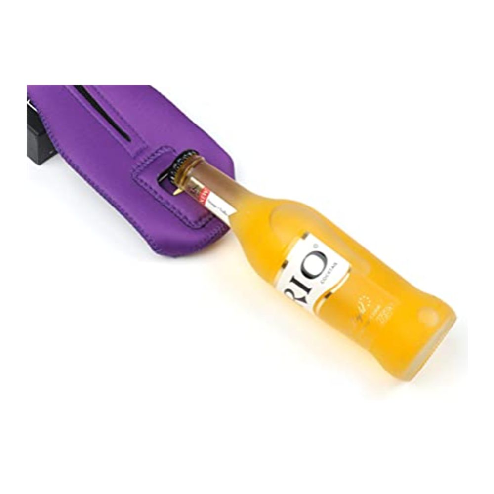 Neoprene Beer Bottle Insulator Sleeve w/Opener, custom can cooler with logo imprint 3