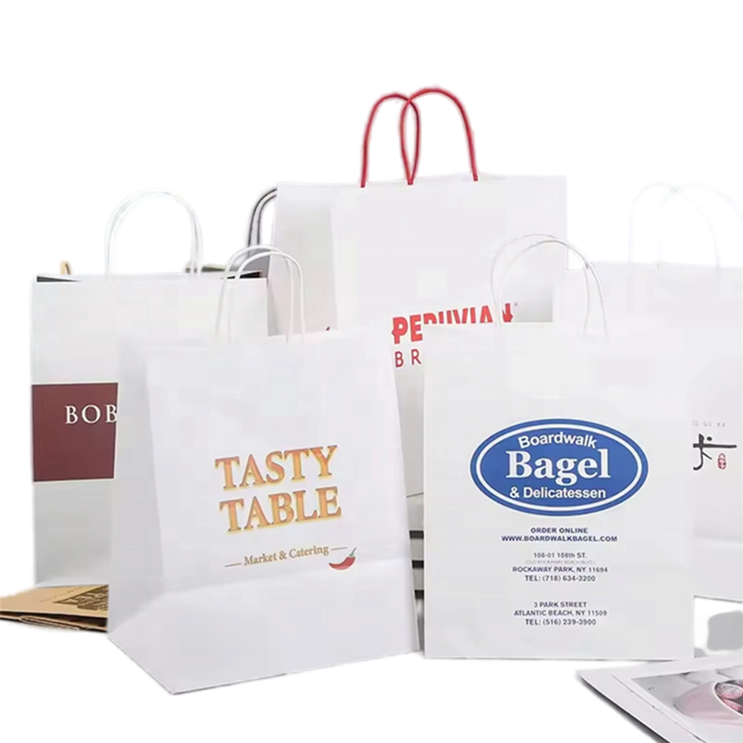 Custom Sizes Eco-friendly Recycled Brown Handles Paper Bag 2