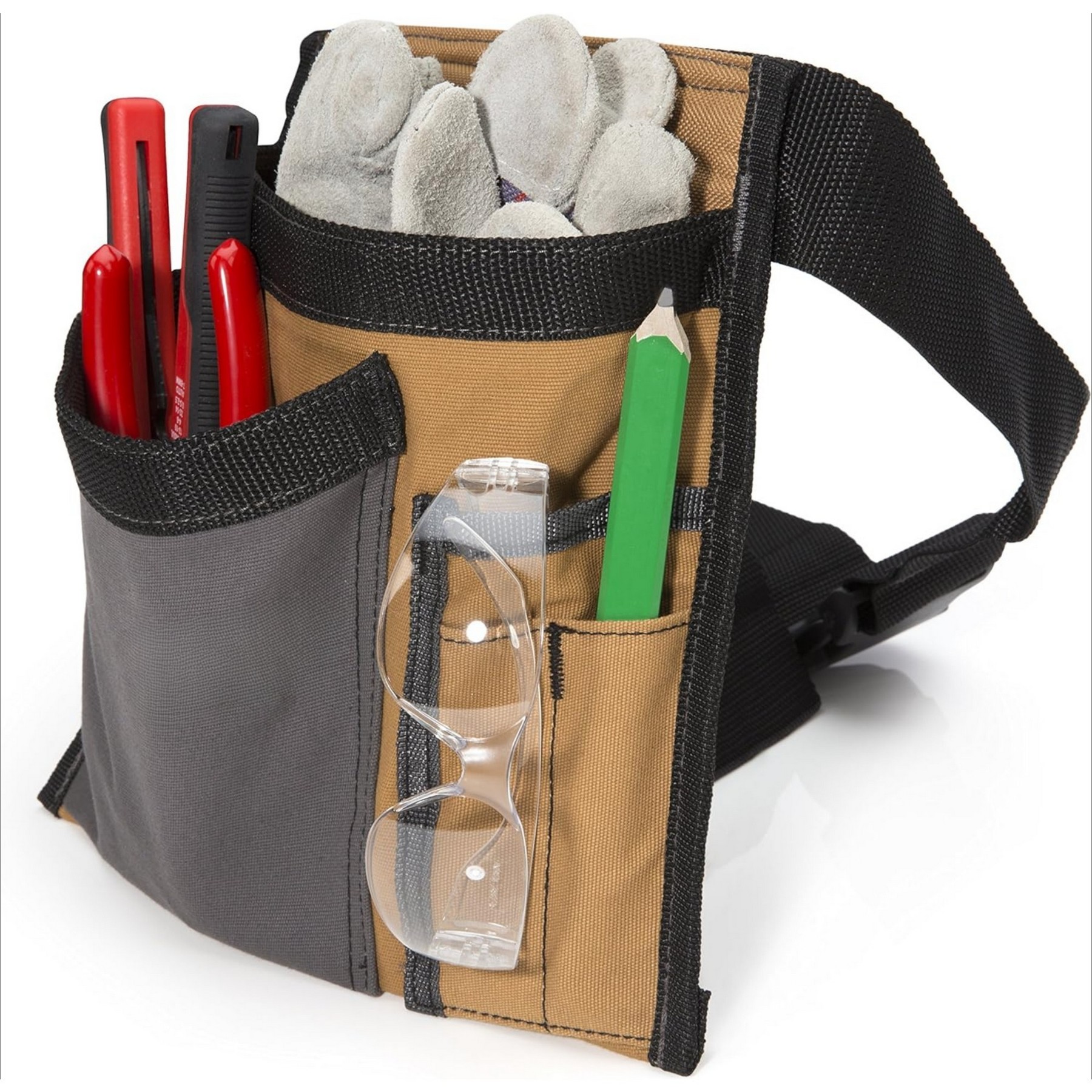 5-Pocket Single Side Tool Belt Pouch Work Apron 2