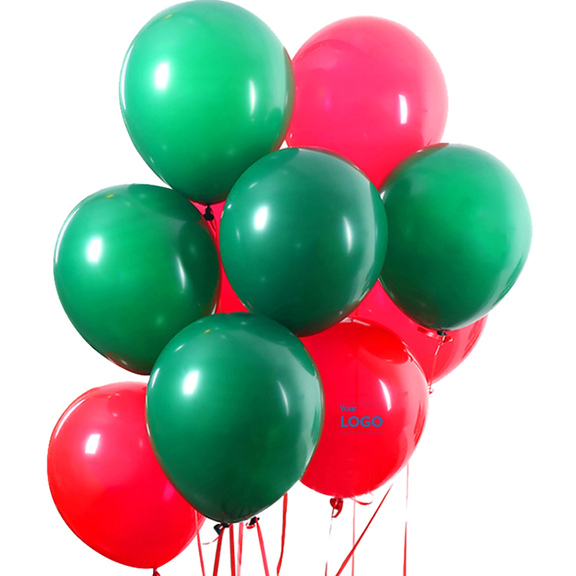 10" Christmas Red and Green Latex Balloons 4