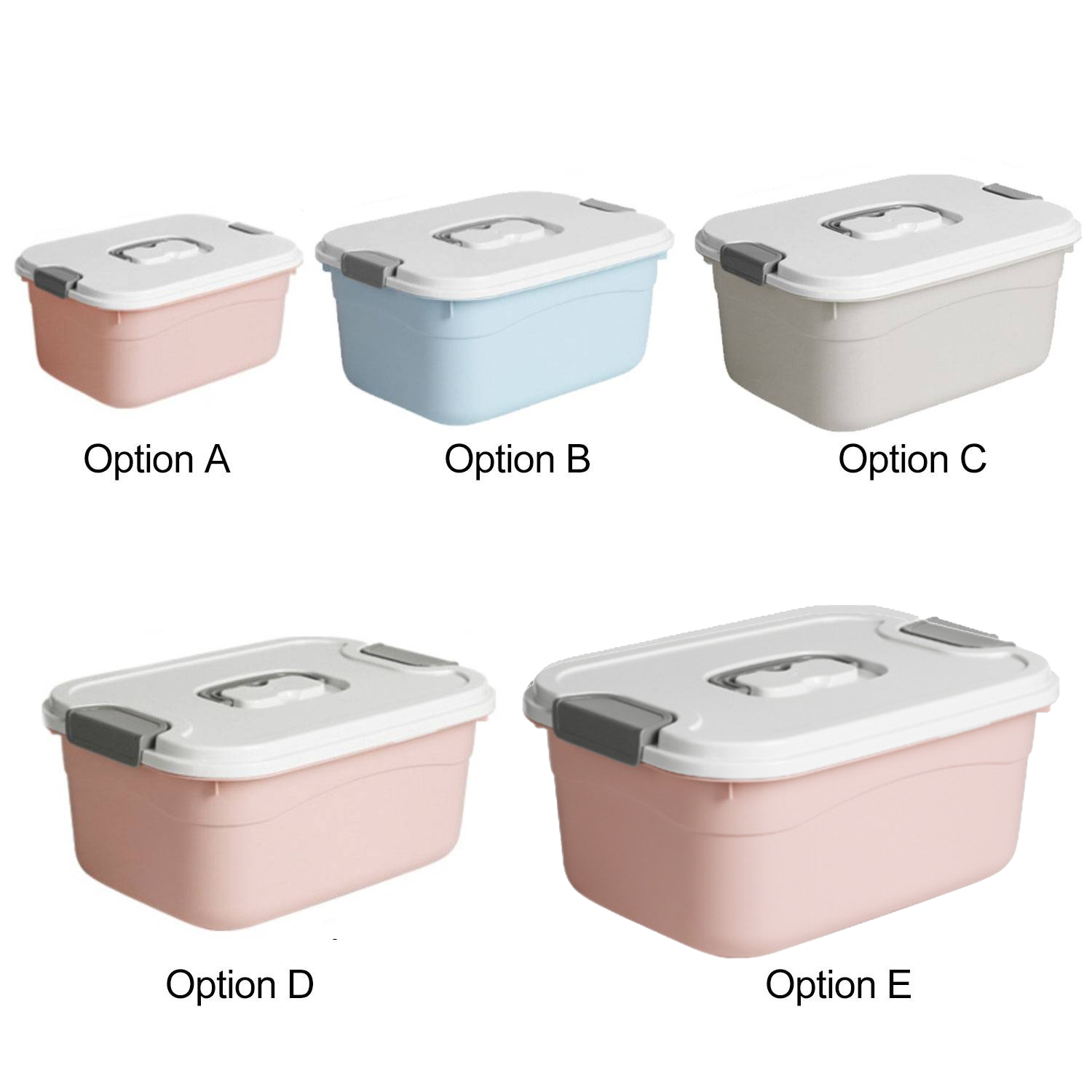 Plastic Storage Organizer Box w/ Handle 2