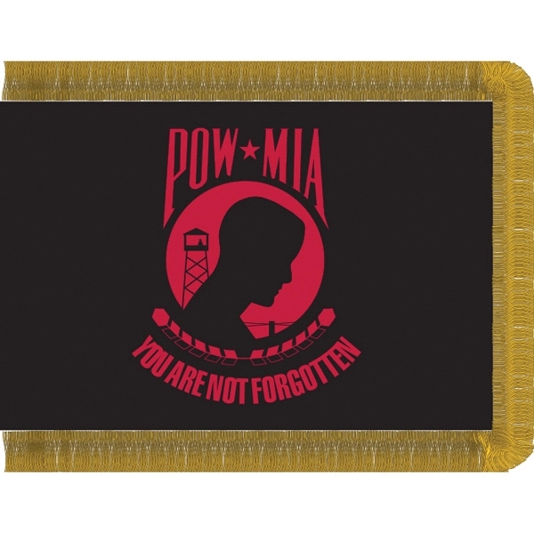 POW MIA Antenna Flags Red-Black 1
