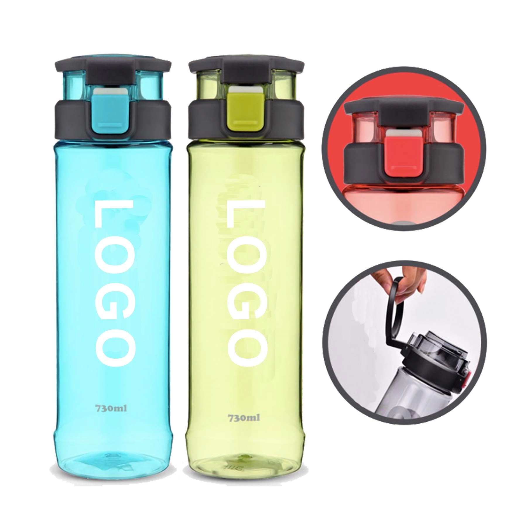 24 Oz Portable Plastic Sports Water Bottle 2