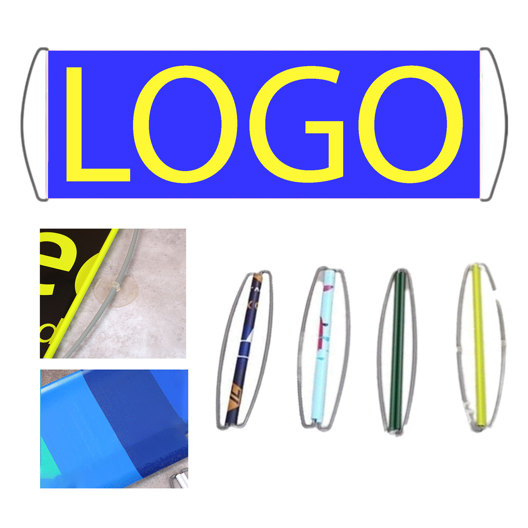 Retractable Hand Held Banner Flag 2