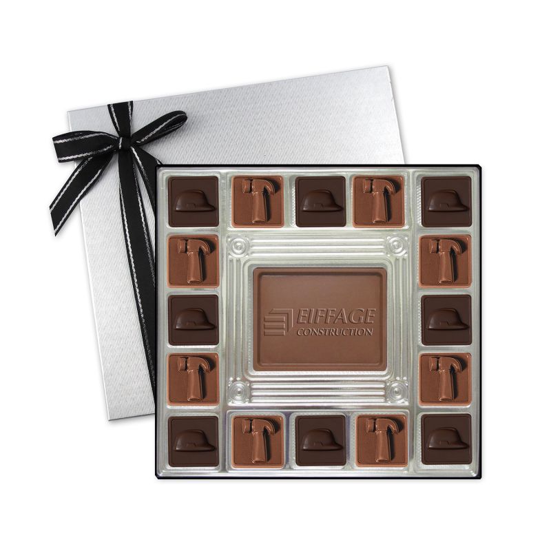 Custom Chocolate Squares Gift Box (13 1/2oz.) 2