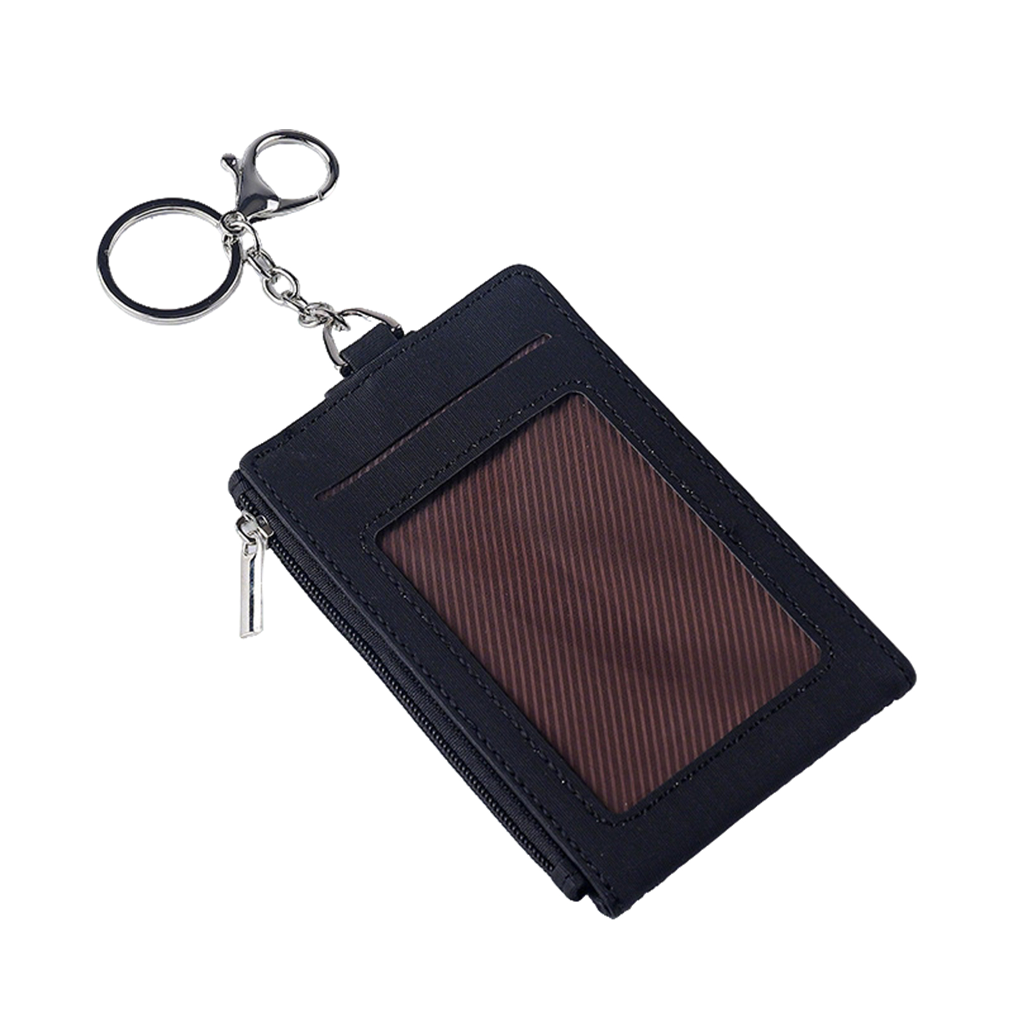 Zippered Id Card Holder Clear Window 4.73" x 2.96" 6