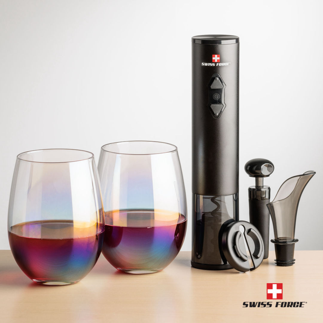 Swiss Force® Opener Set & Miami Stemless Wine 6