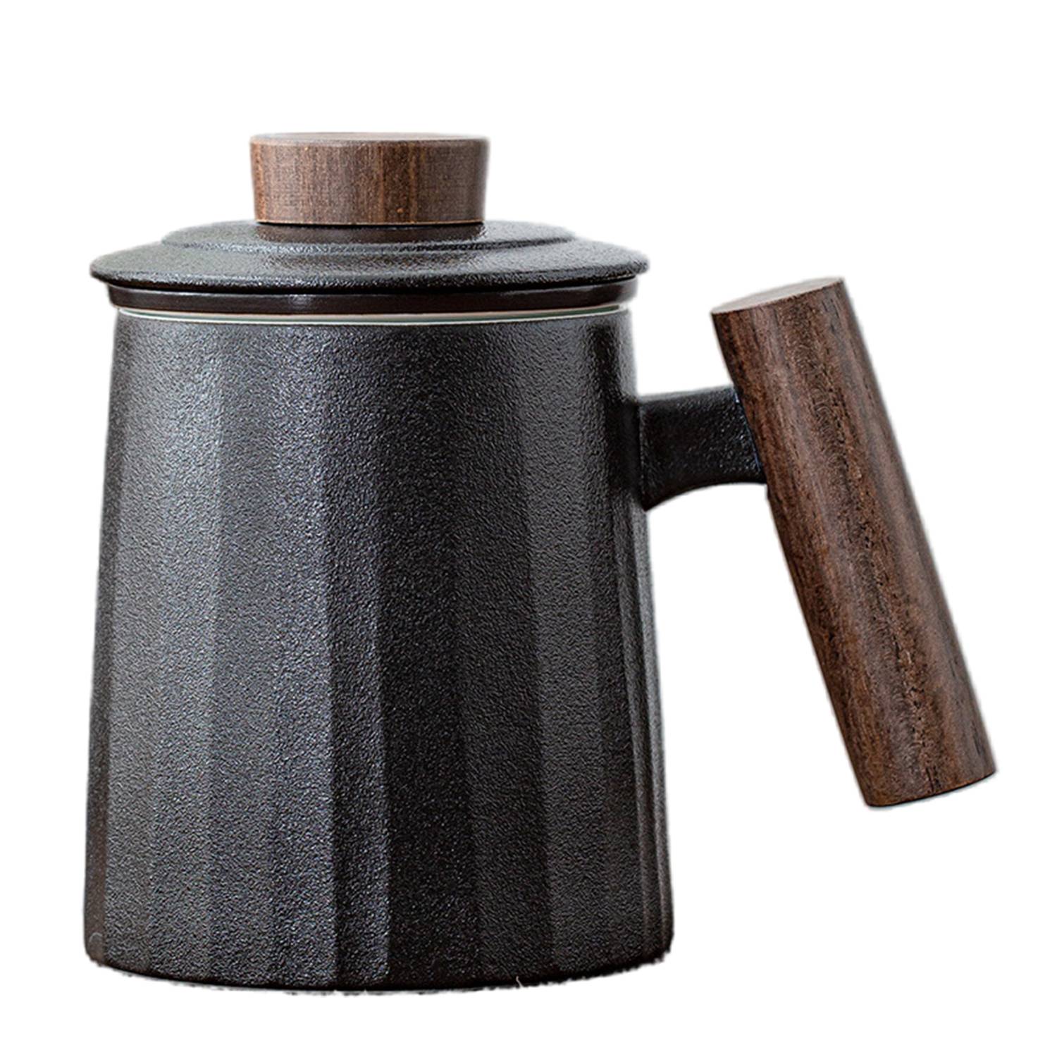 Large Capacity Ceramic Mug Customized with Lid Filter 2