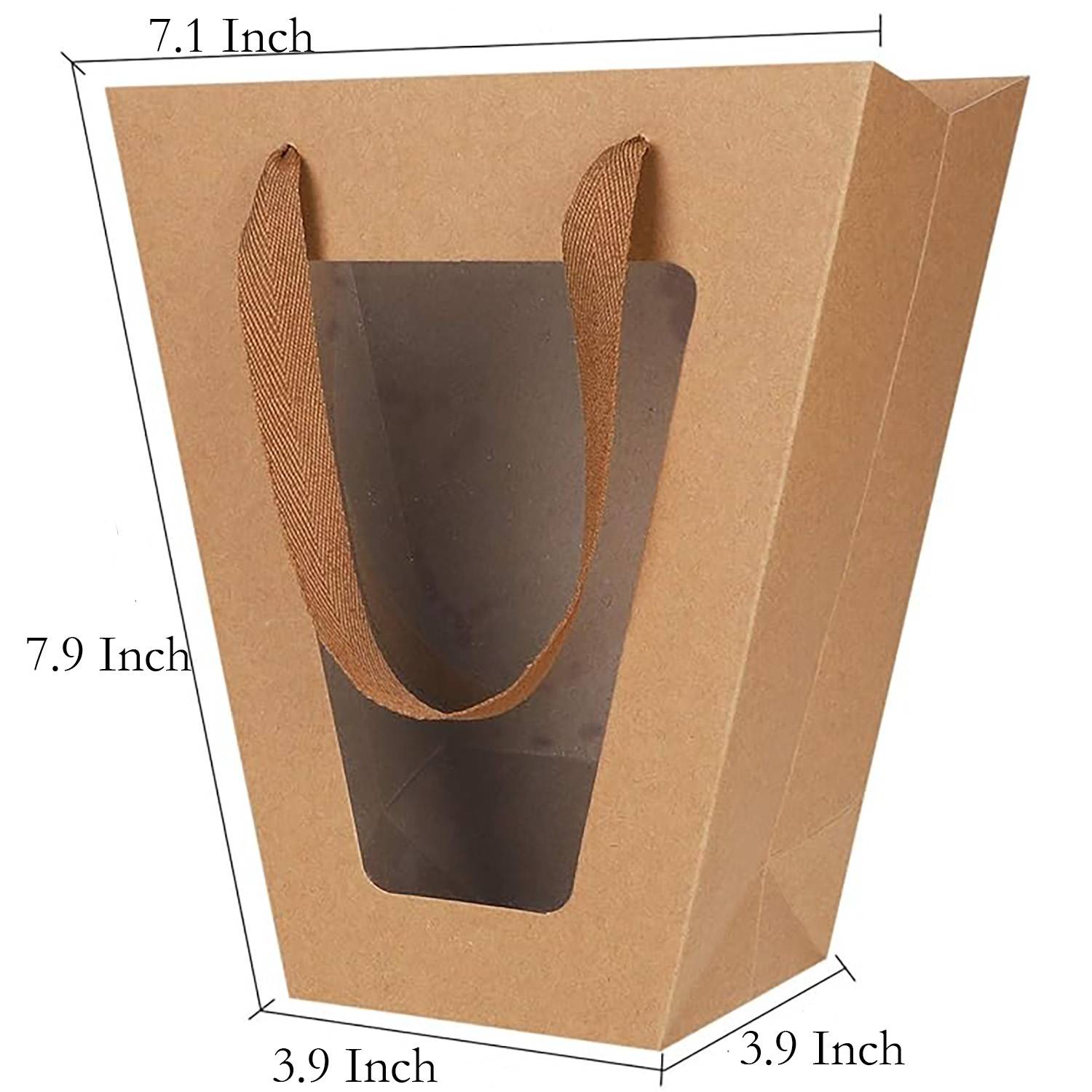 Trapezoid Paper Bag W/ Window 1