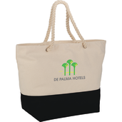 Zippered 12oz Cotton Canvas Rope Tote 31