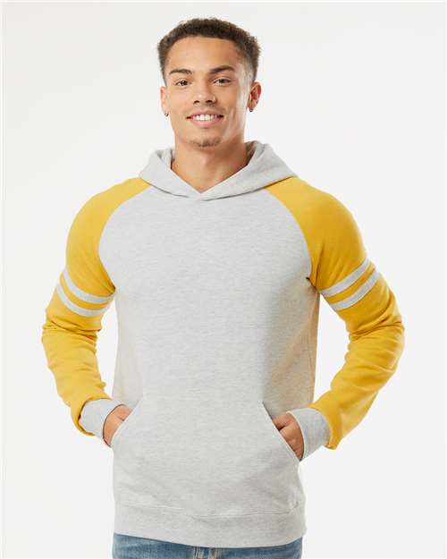 Unisex Nublend® Varsity Colorblocked Raglan Hooded Sweatshirt - 97CR 36