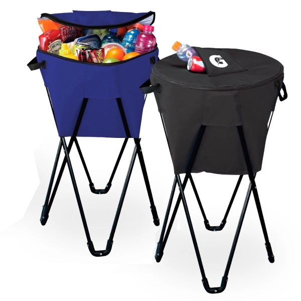Insulated Beverage Cooler Tub W/ Stand, custom cooler bag with logo imprint 3
