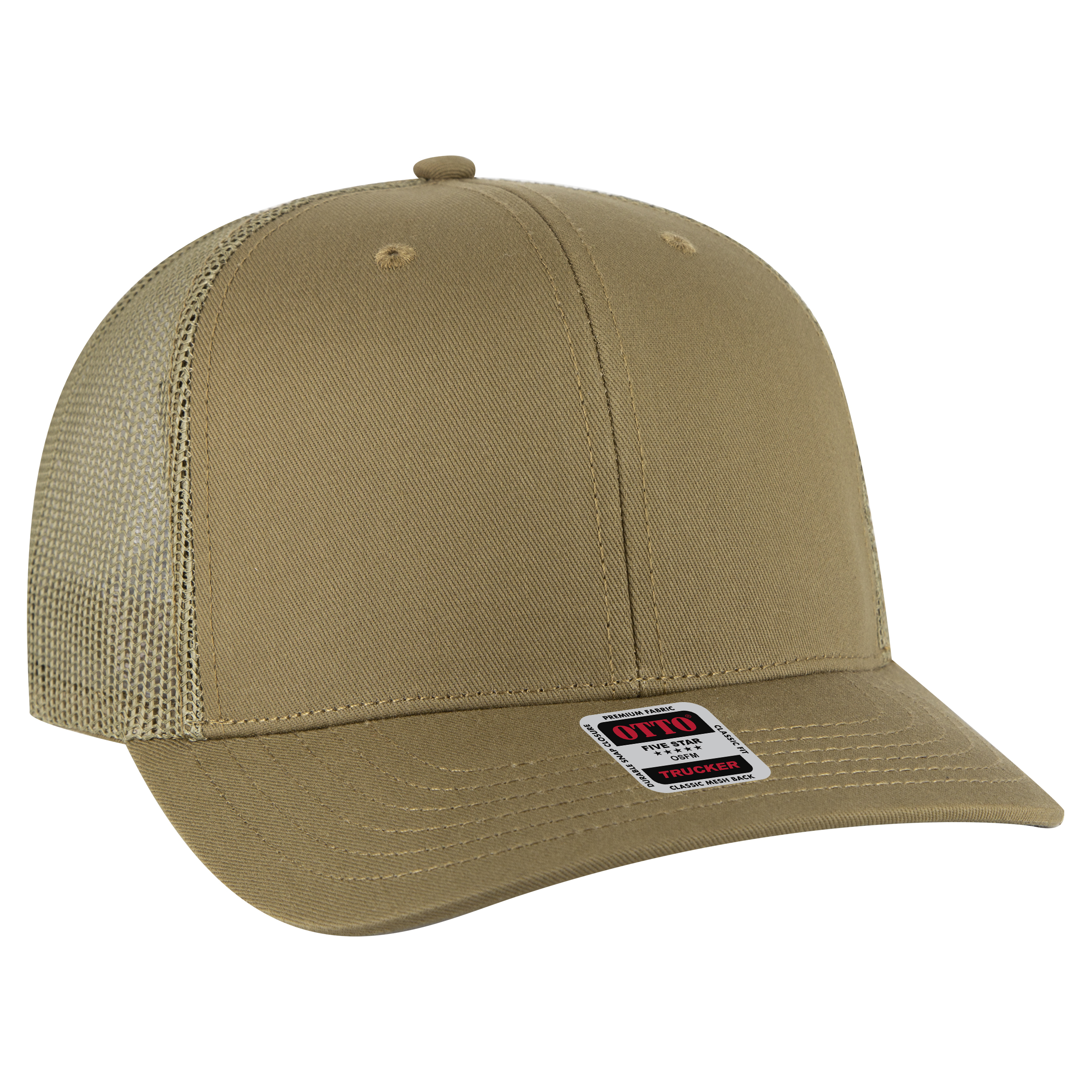 OTTO CAP® 6 Panel Mid Profile Mesh Back Trucker Hat 12
