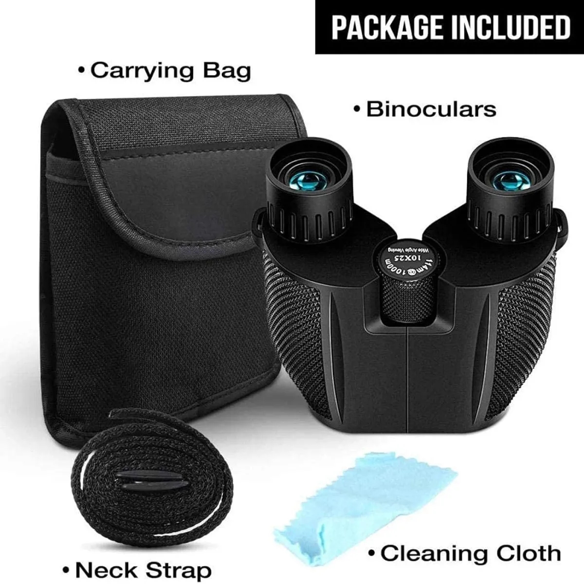 10x25 Compact Binoculars with  carry bag 3