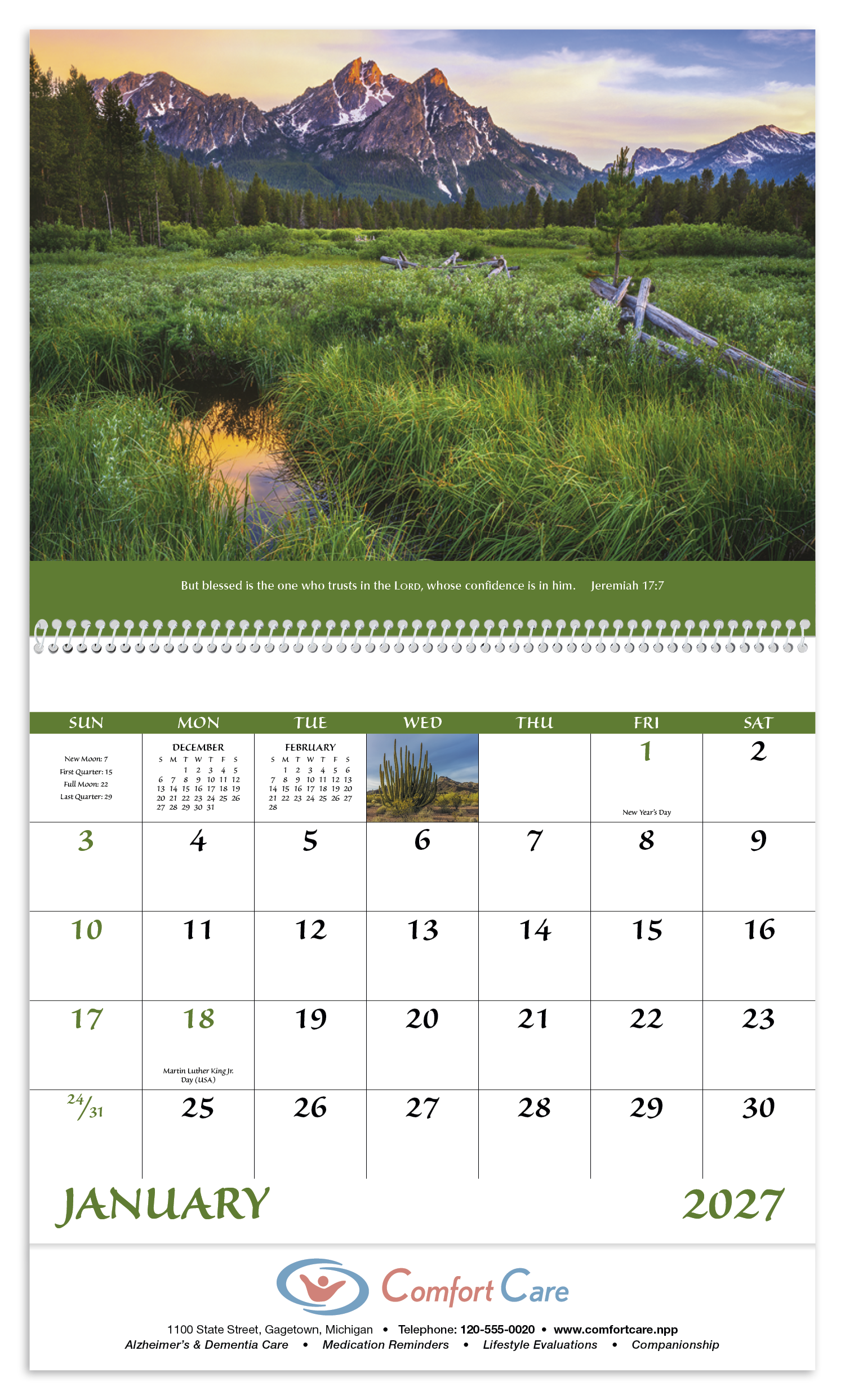 Good Value™ Eternal Word w Pre-Planning Sheet - Spiral Calendar 31