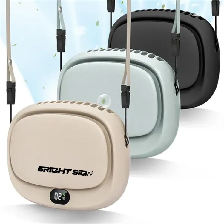Portable Rechargeable Neck Fan with Digital Display 3