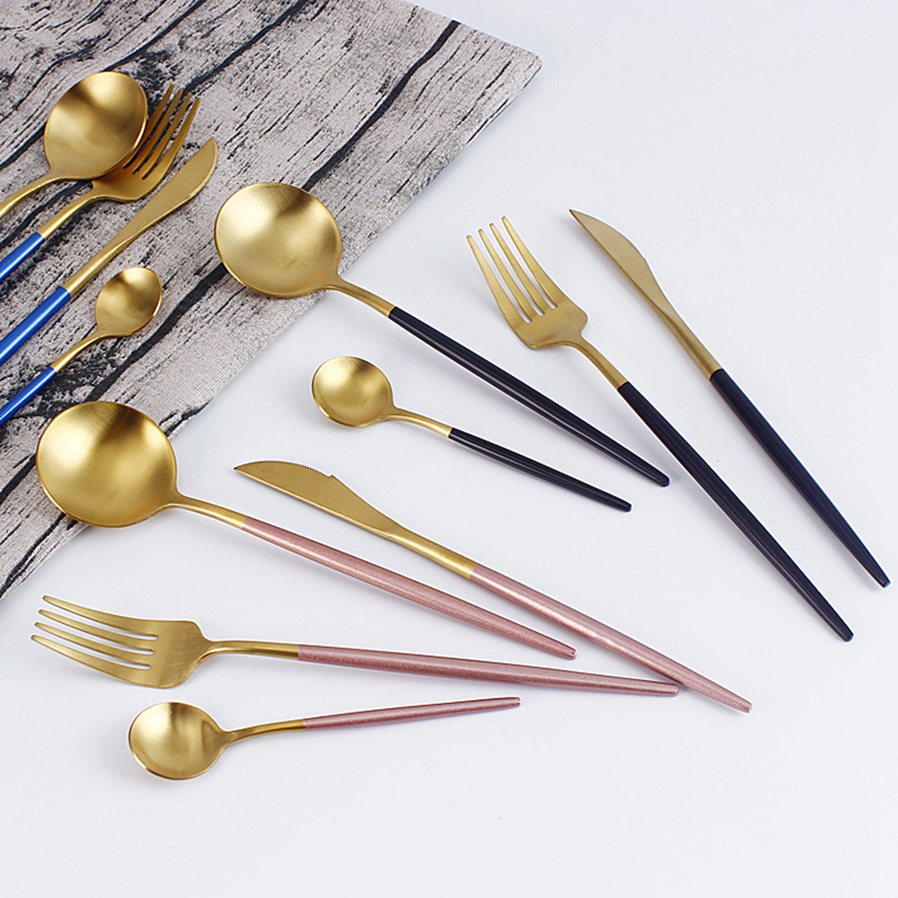 Stainless Steel Cutlery Set with Colorful Handle 21