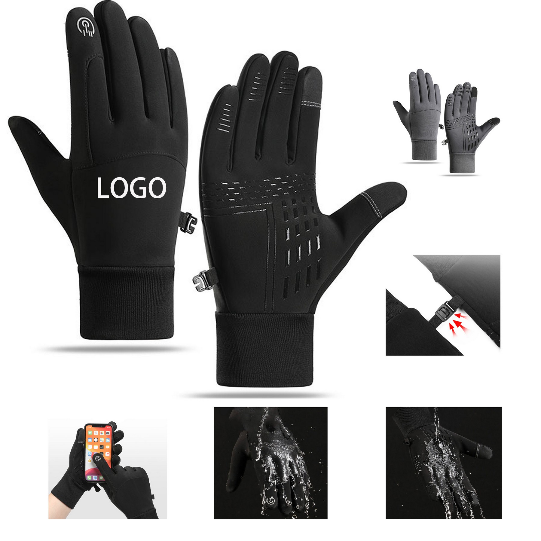 Touchscreen Windproof Fleece Cycling Gloves