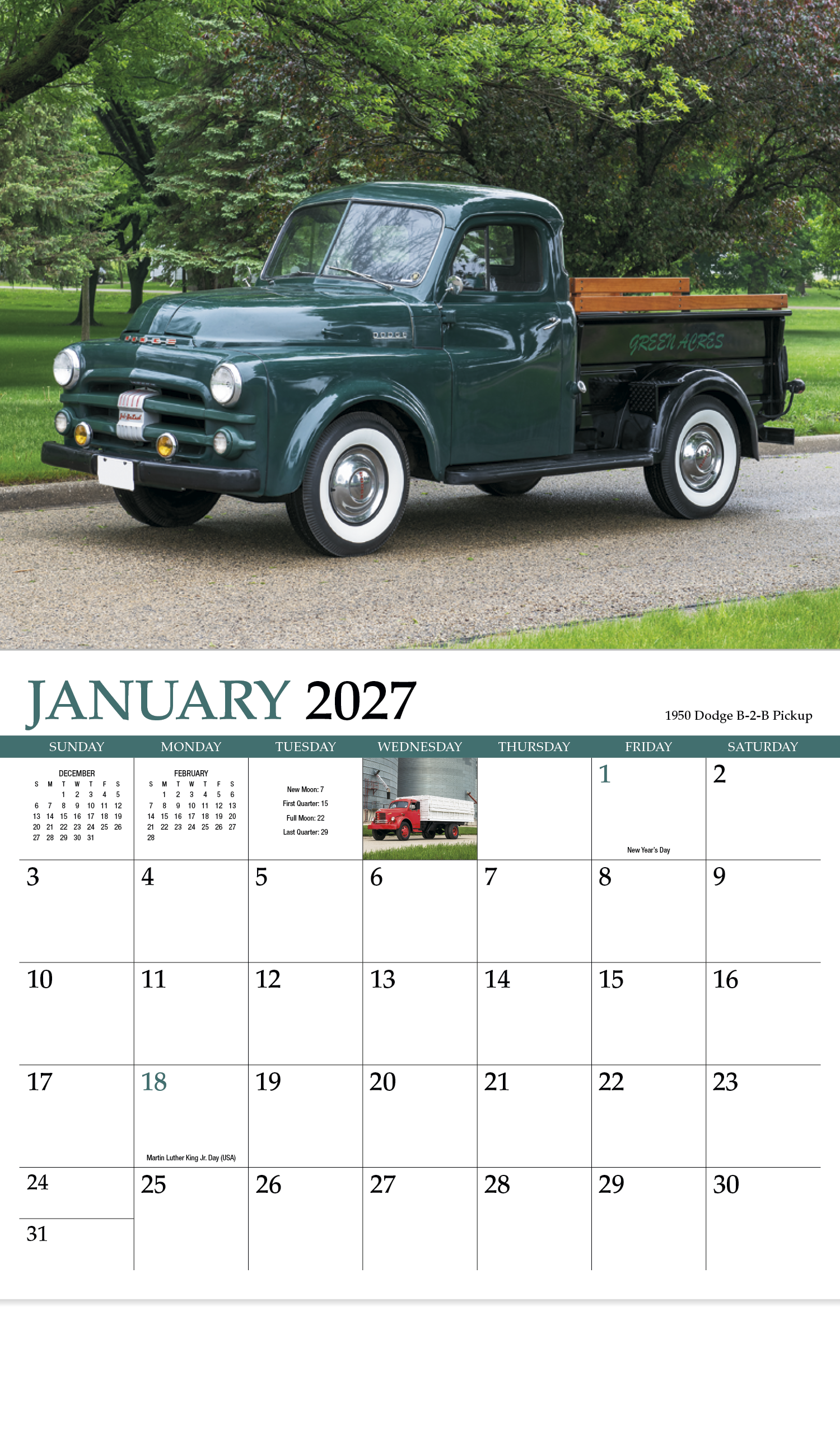 HotLine® Products Classic Trucks Appointment Calendar - Stapled 57