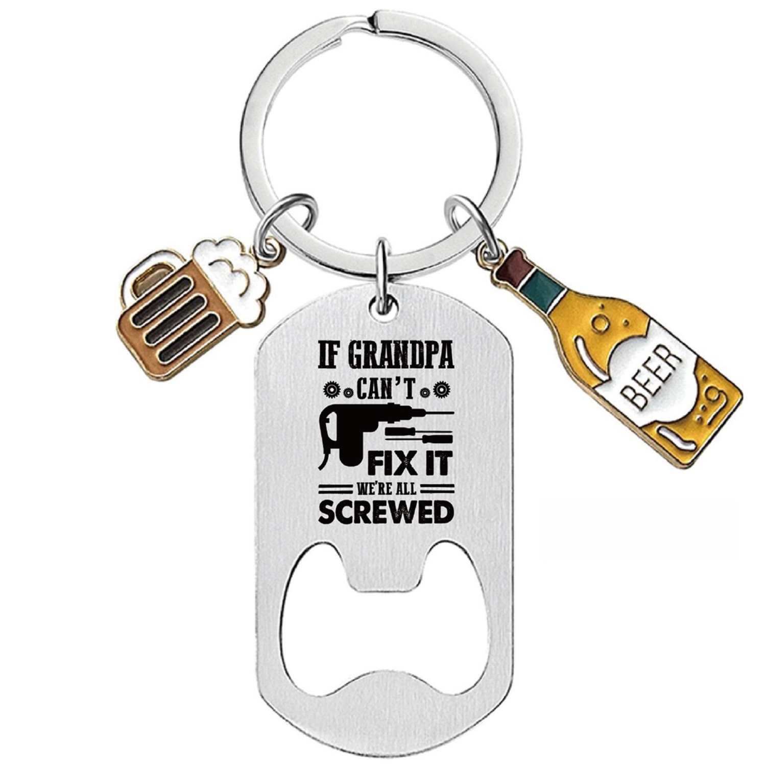 Stainless Steel Bottle Opener Keychain 2