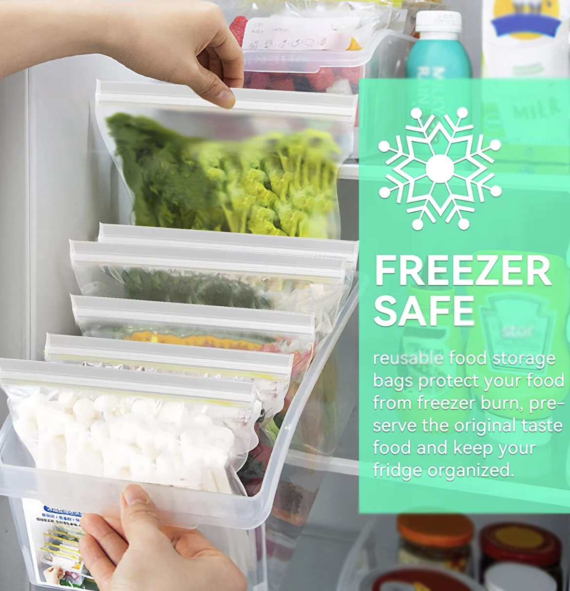 Small Size Reusable Snack Storage Bags 5