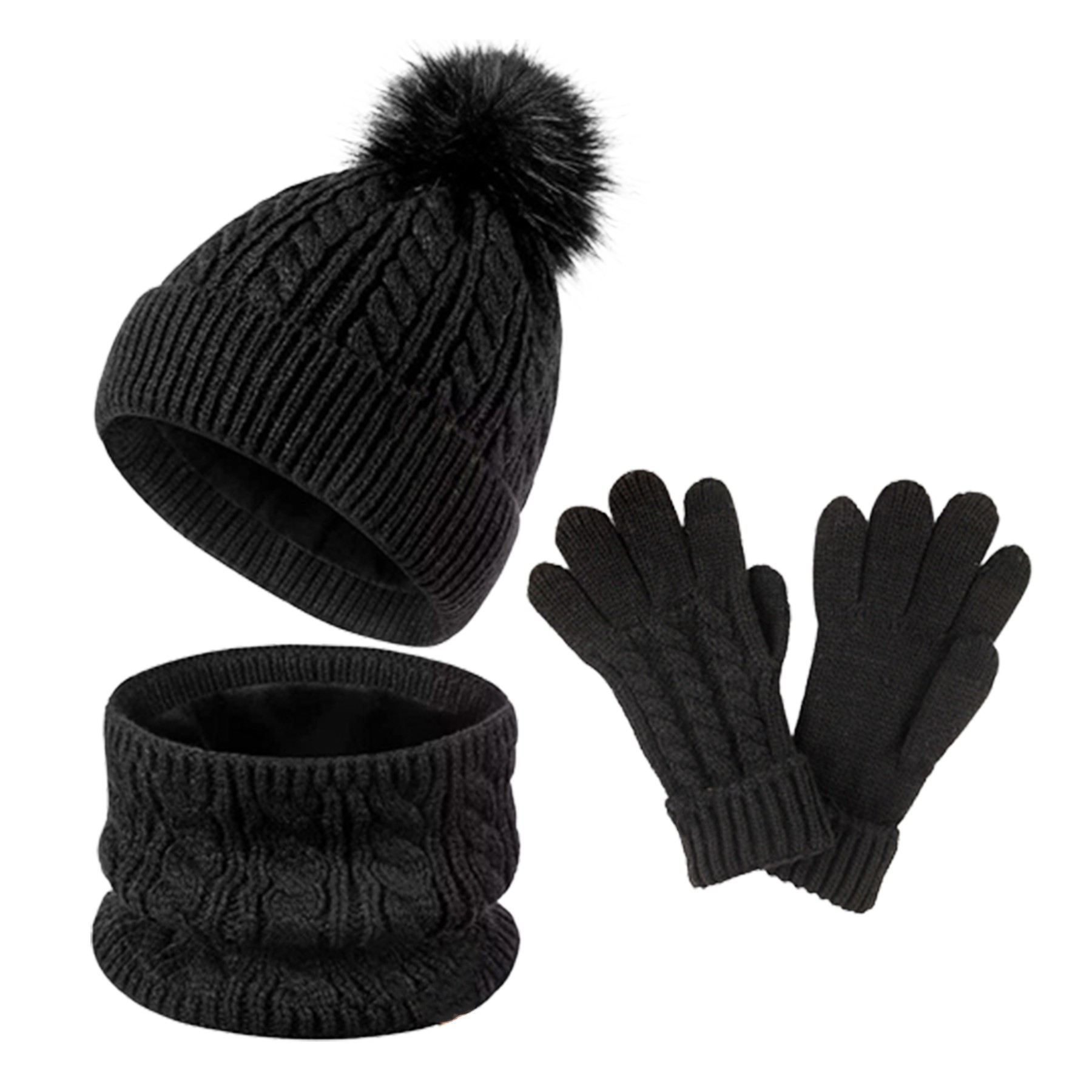 Kids Hat Scarf Gloves Set 2