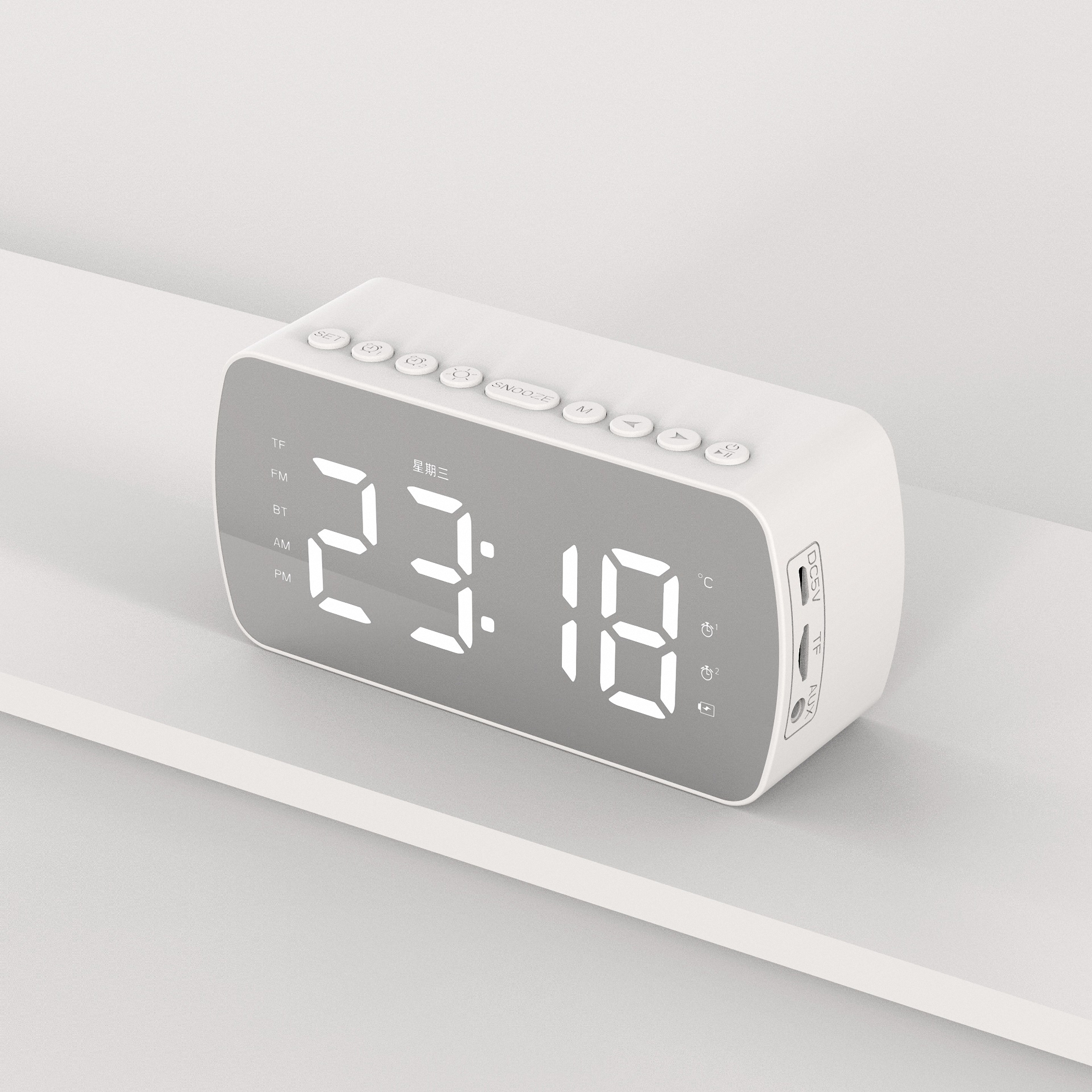Wireless Speaker with Digital Alarm Clock 1