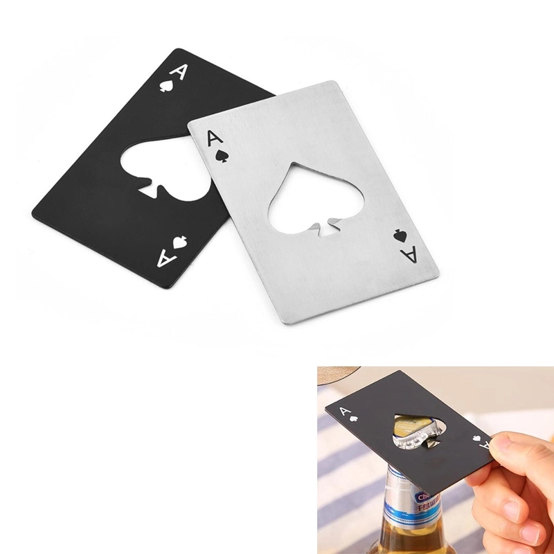 Stainless Steel Poker Card Shaped Bottle Opener 2
