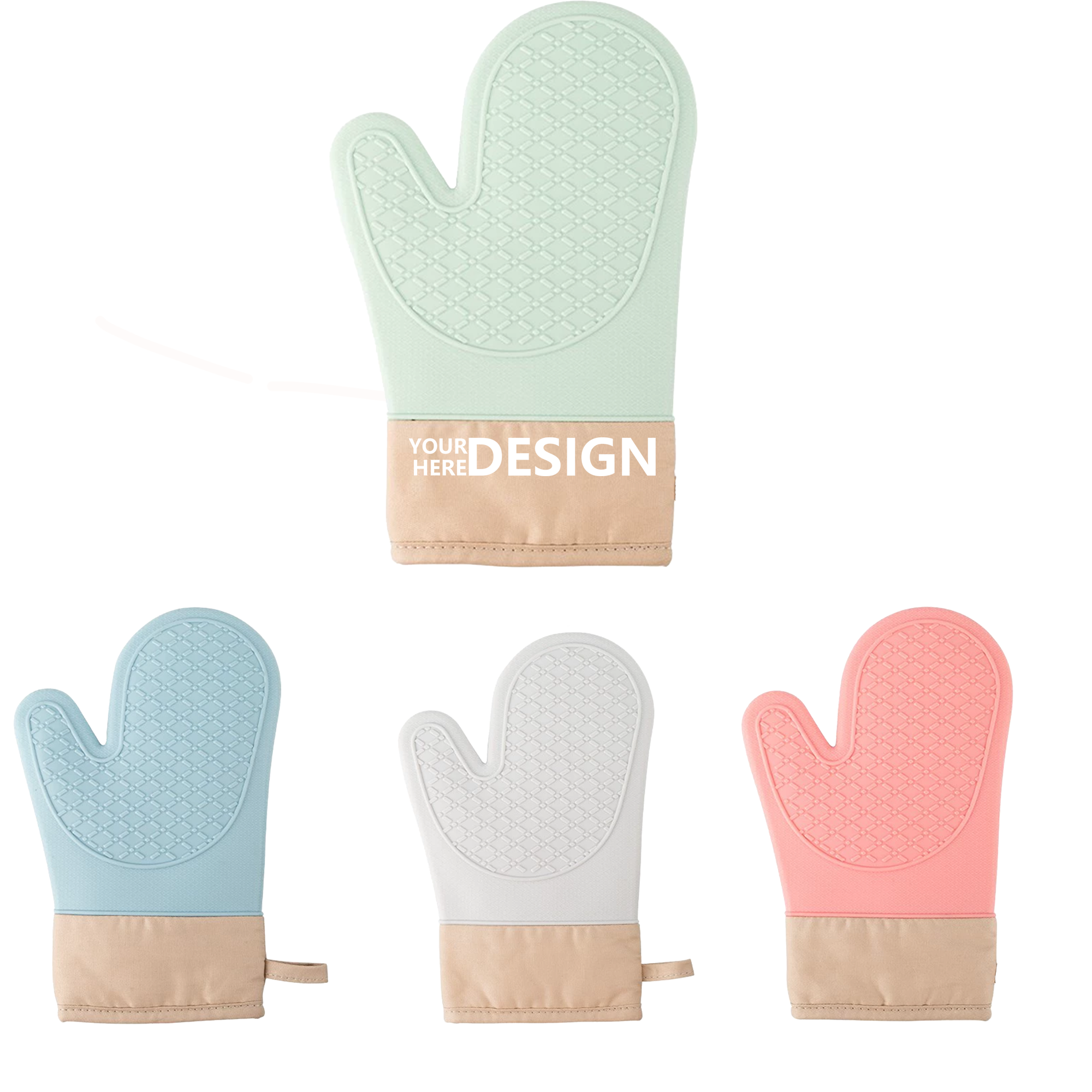 Heat-Resistant Silicone Cooking Gloves 2