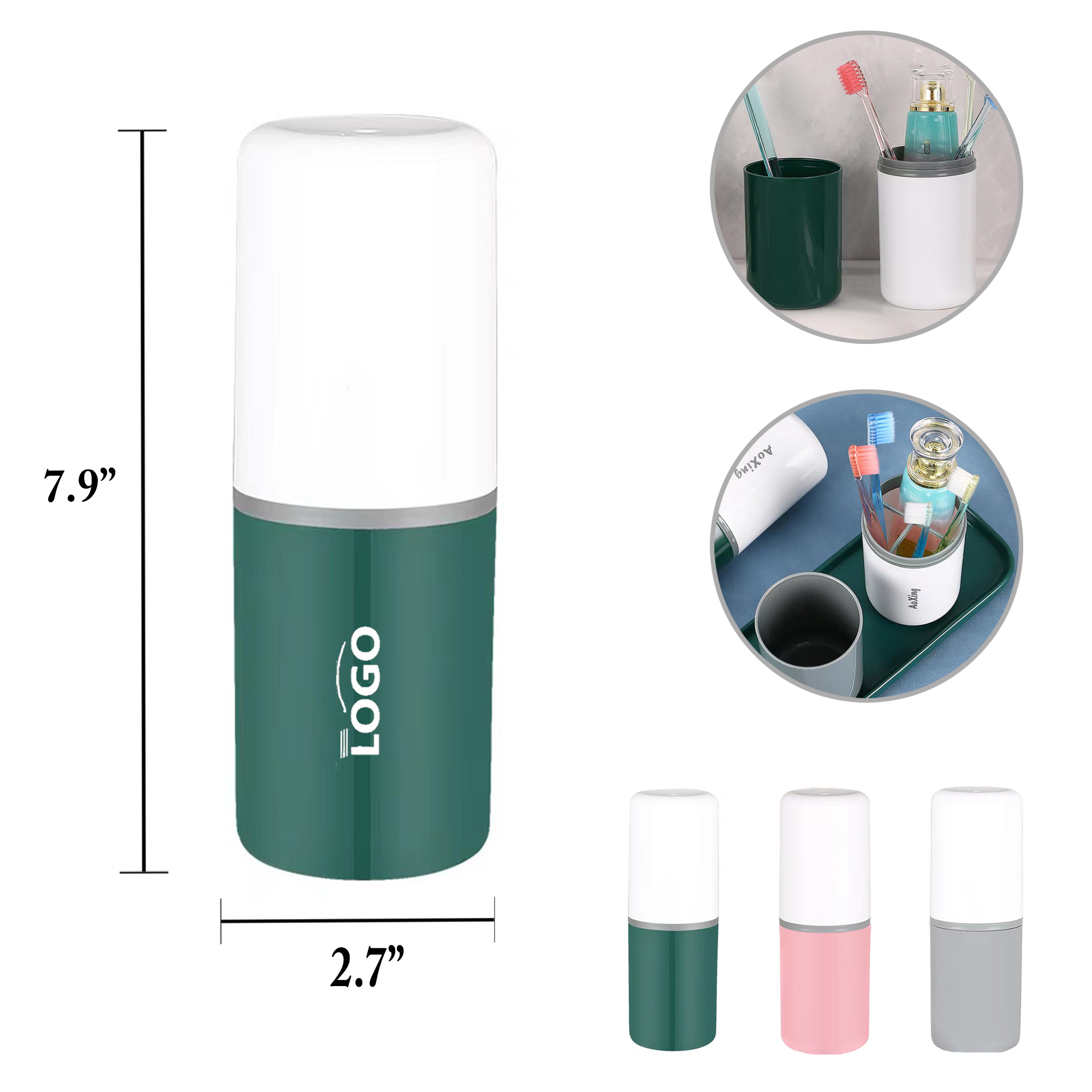 MOQ100 Fashion Portable Toothbrush Travel Cup 2