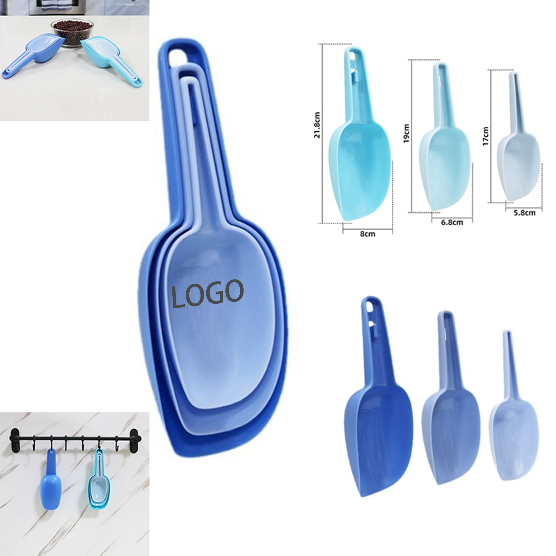 Three-Piece Multifunctional Grain Spoon Set