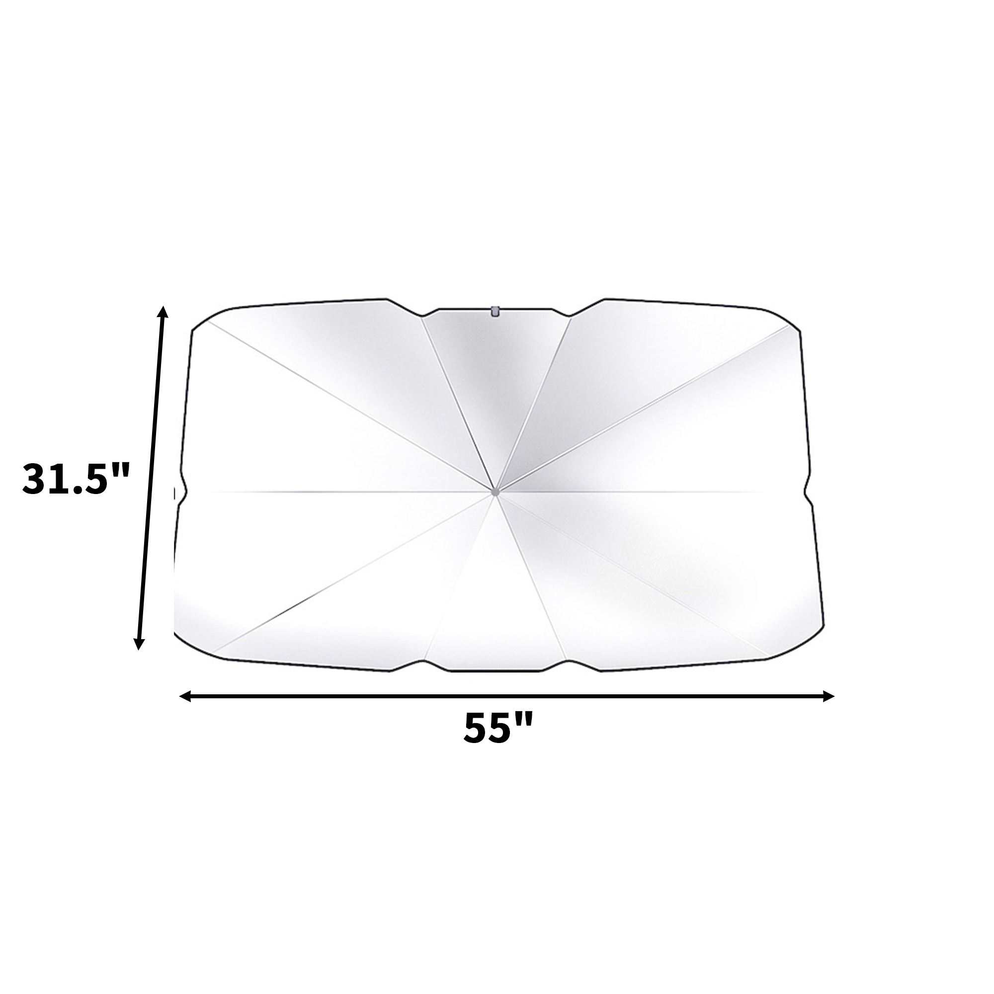 Titanium Coated Foldable Car Windshield Umbrella Shade 55 x 31.5" 2
