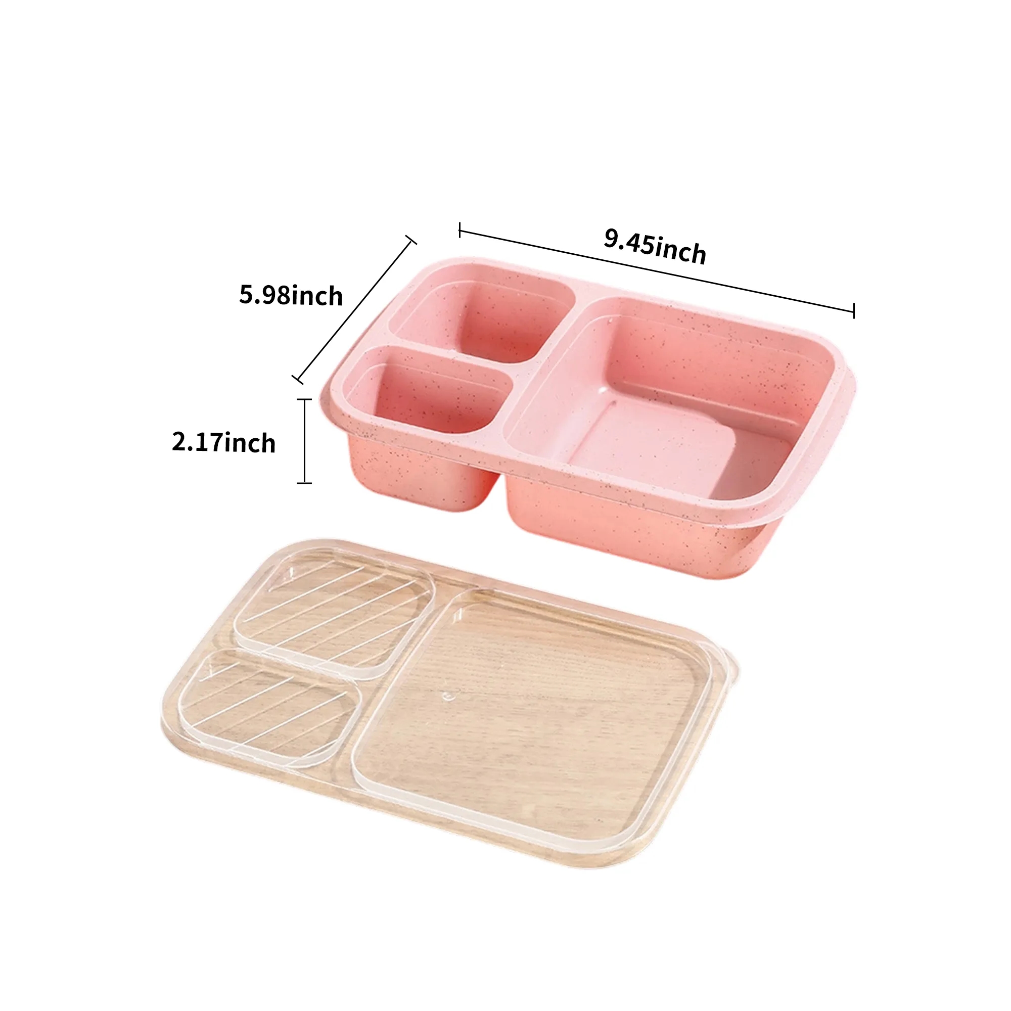 Portable Lunch Box with Divided Design and Secure Lid 3