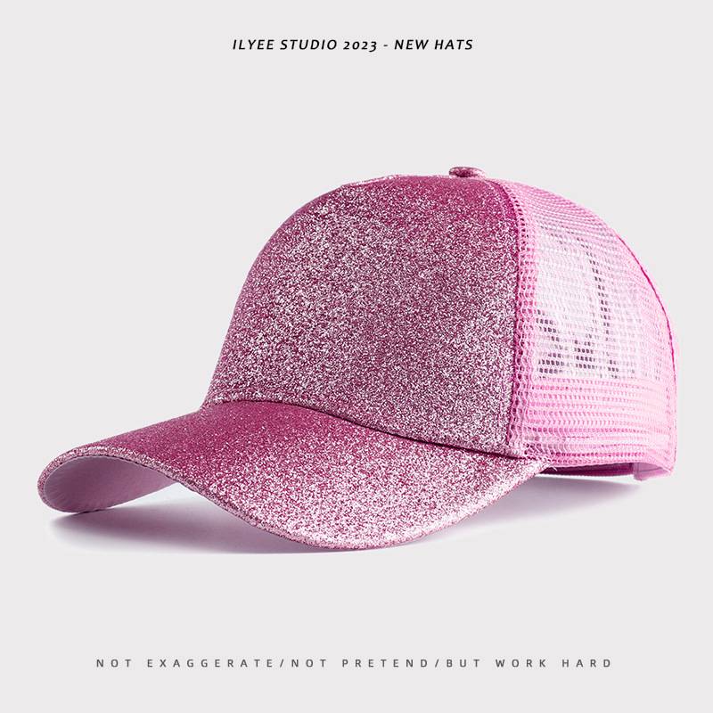 Summer Fashion Sequin Mesh Baseball Cap 3