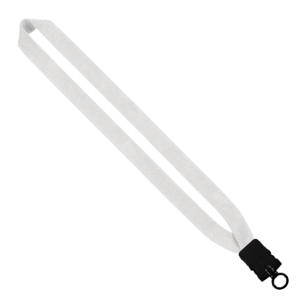 1" Cotton Lanyard with Plastic Snap-Buckle Release & O-Ring 1