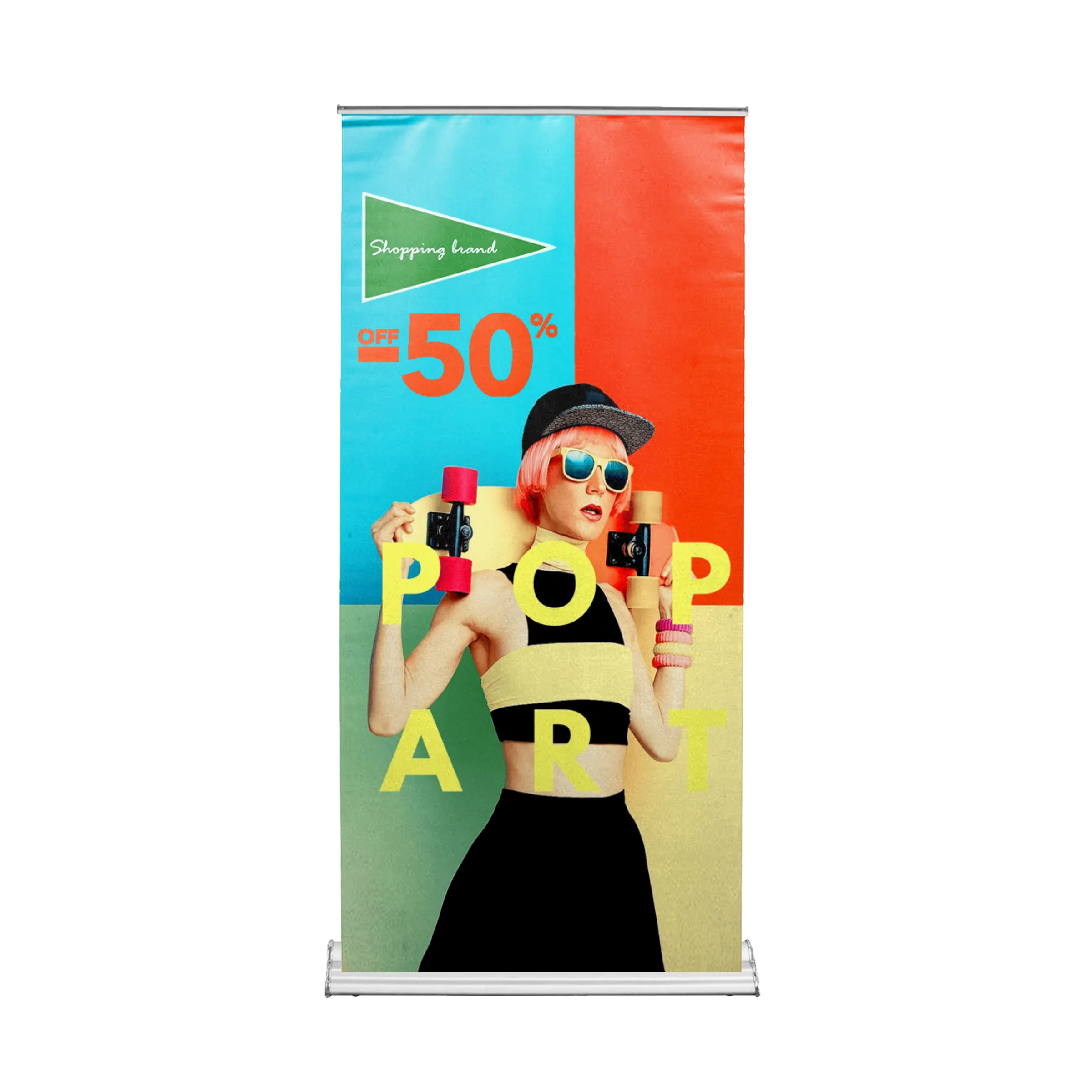 33.25" x 71" Adjustable Banner Stand Kit 4