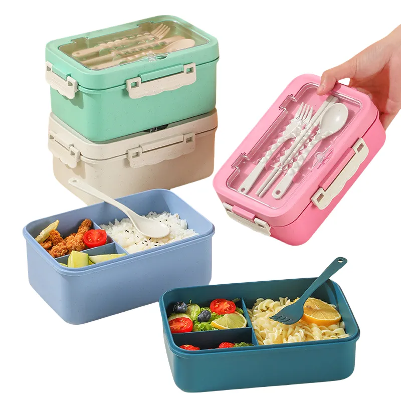 Wheat Straw Lunch Box Set 4