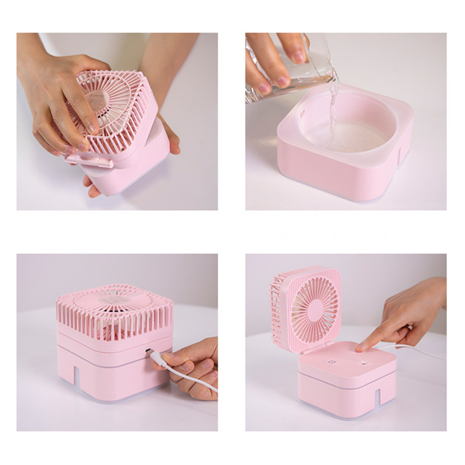 Mini Handheld Foldable Misting Portable Fan/ water cooling fan 4