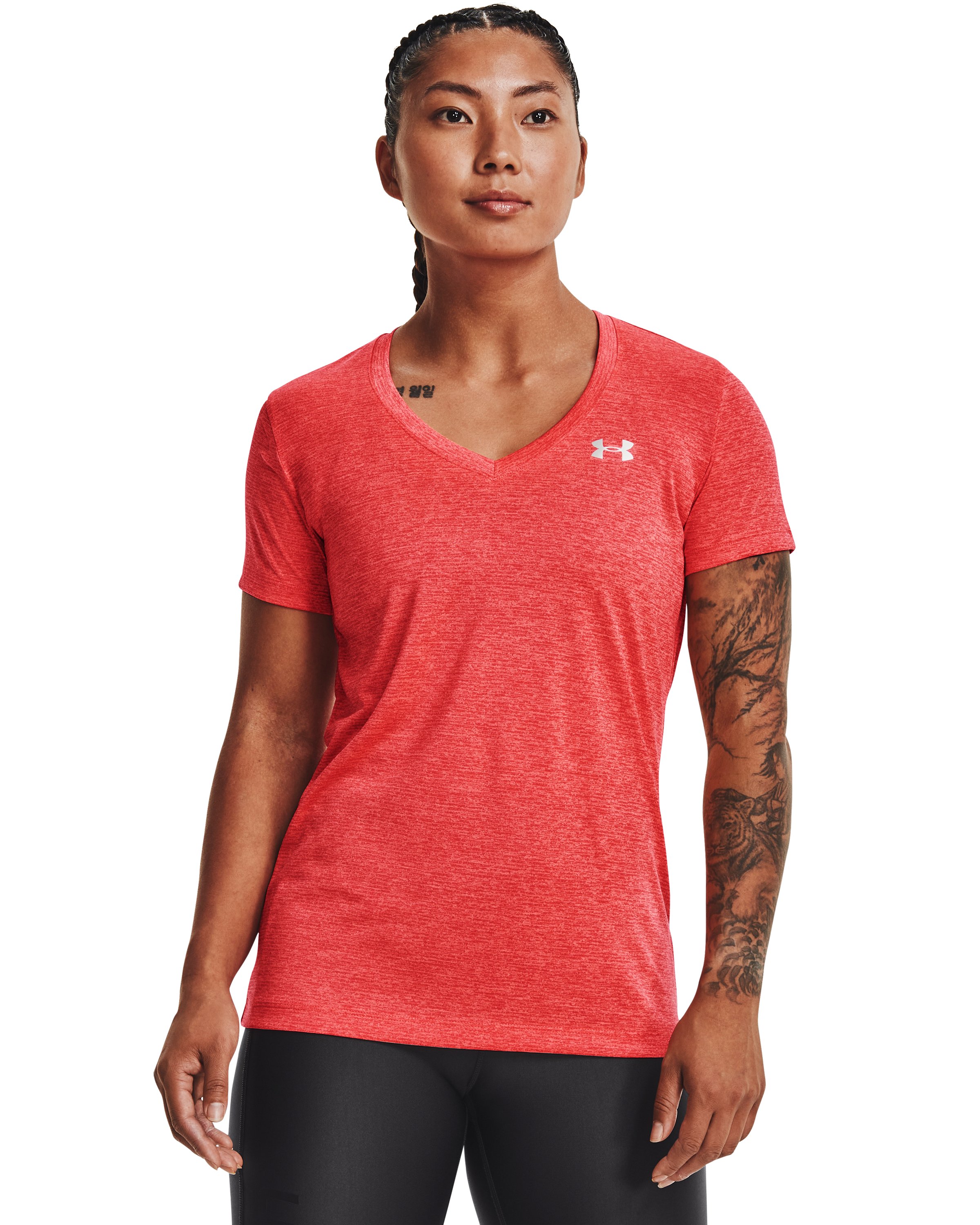 UA Tech Twist Women's V-Neck Short Sleeve 18