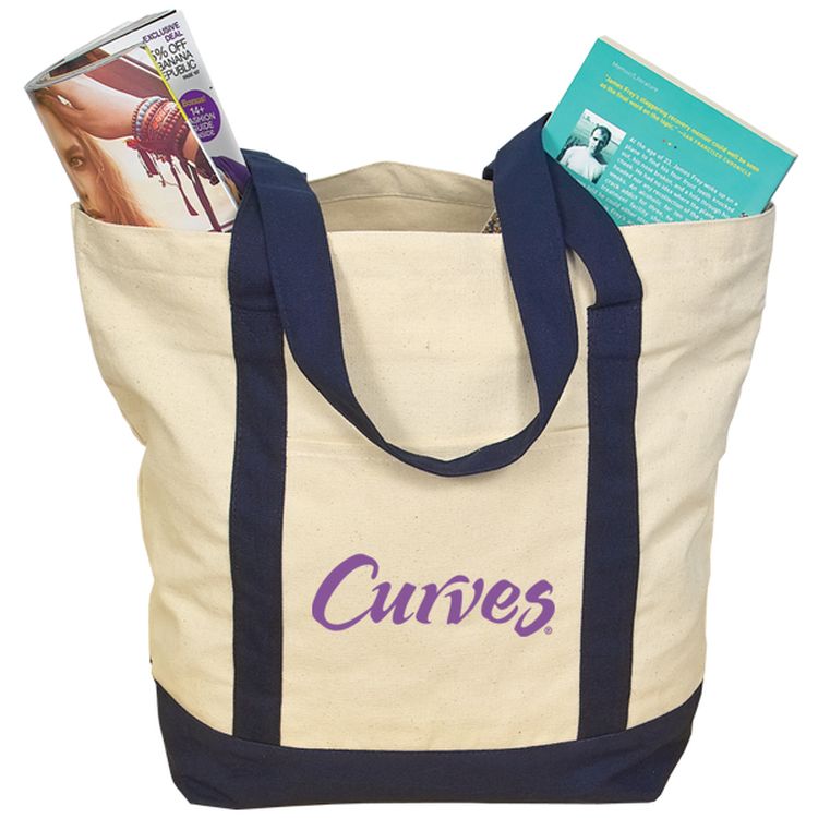 Two-Tone 10 oz Cotton Canvas Tote Bag 9
