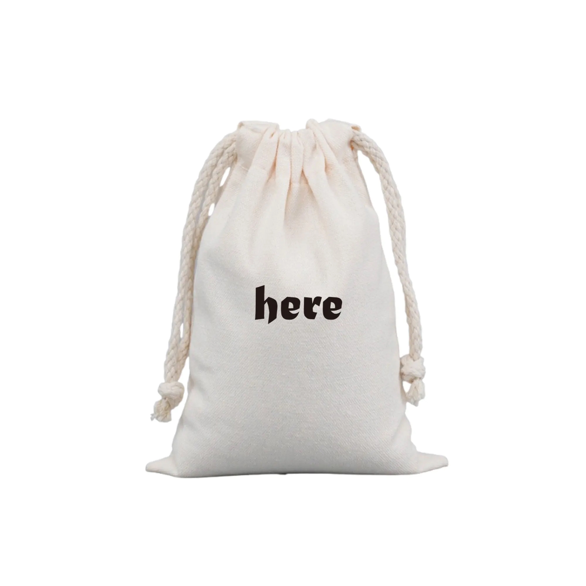 Durable Canvas Drawstring Pouch Bag