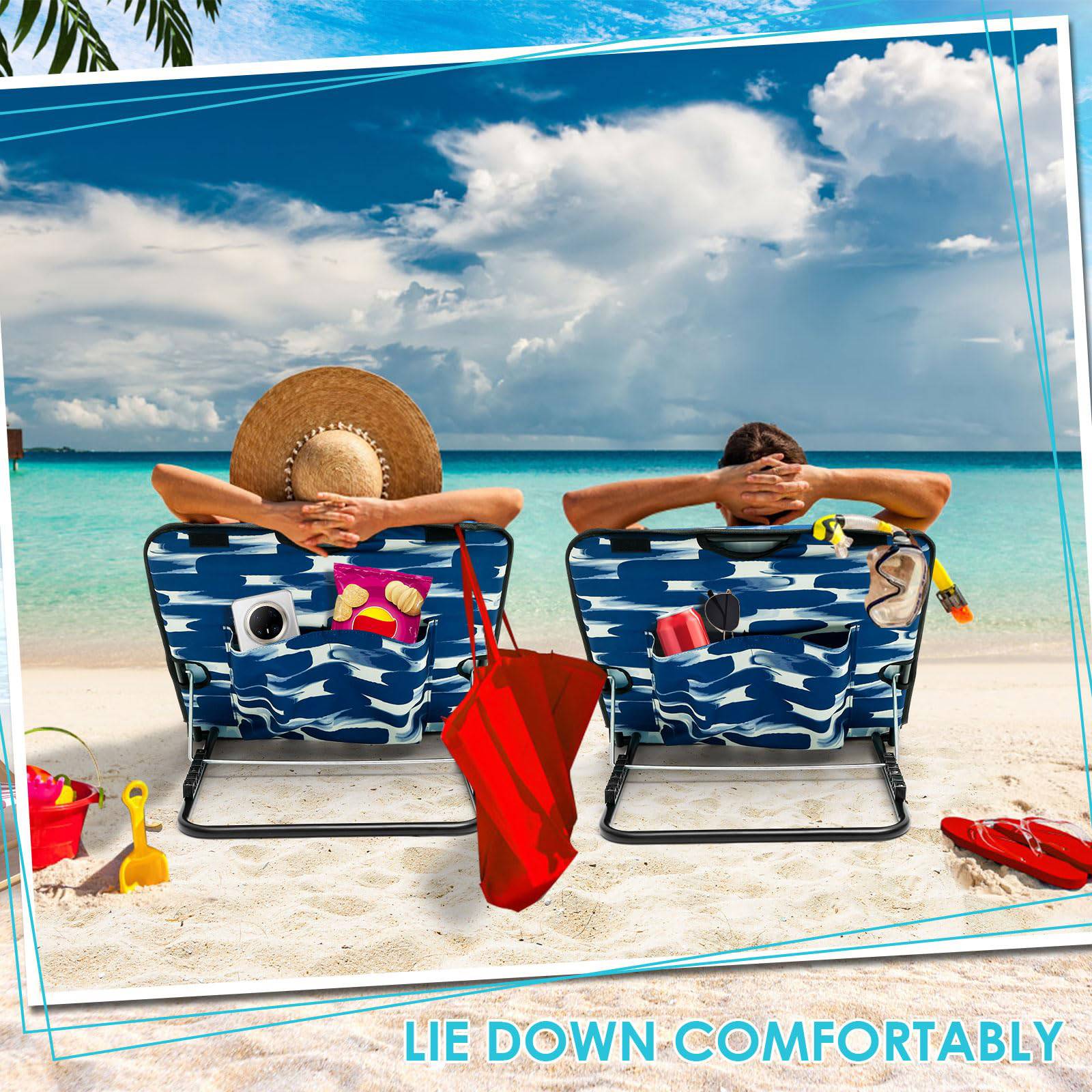 Outdoor Adjustable Folding Beach Lounge Chair 1