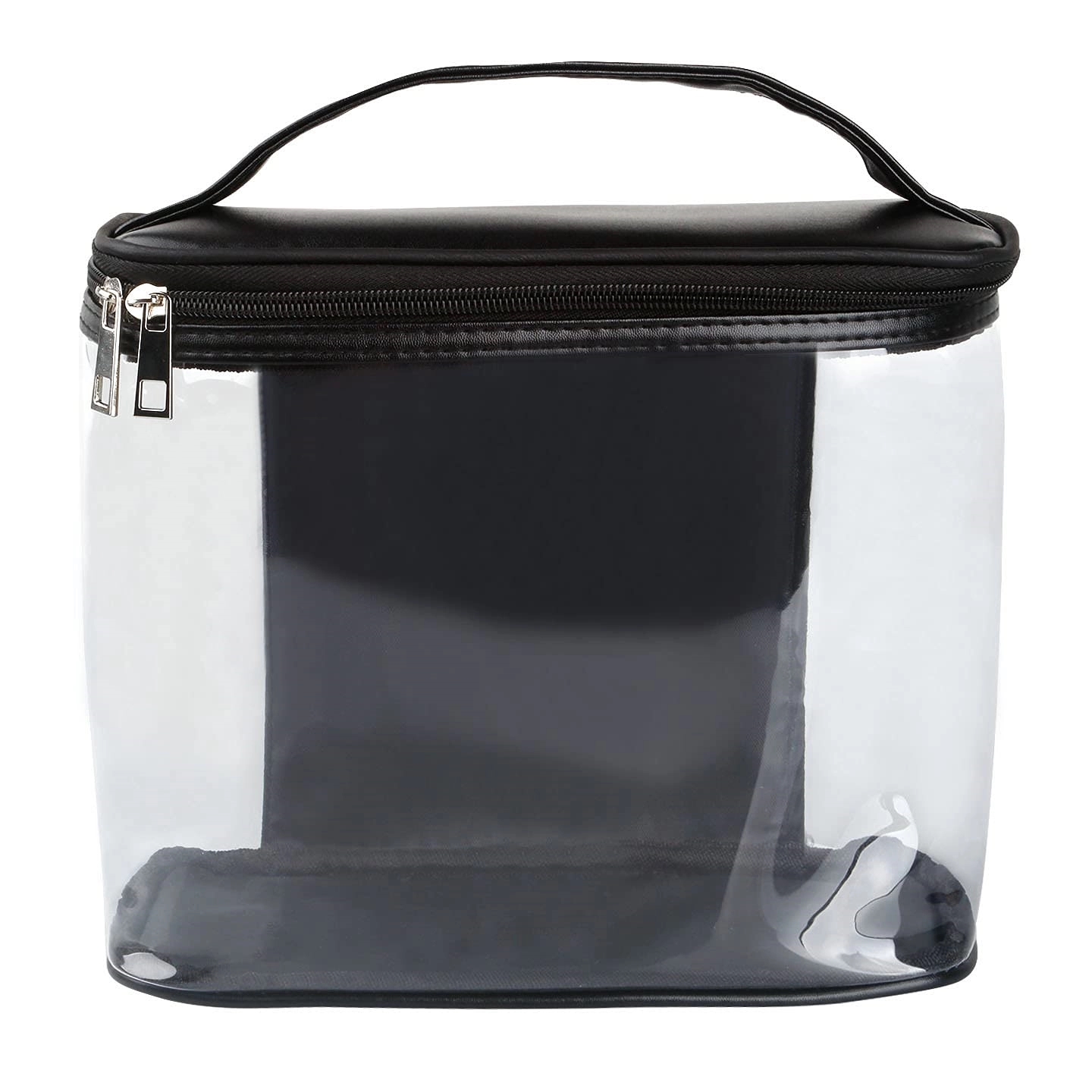 Transparent Makeup Cosmetic Bag With Zipper And Handle 4