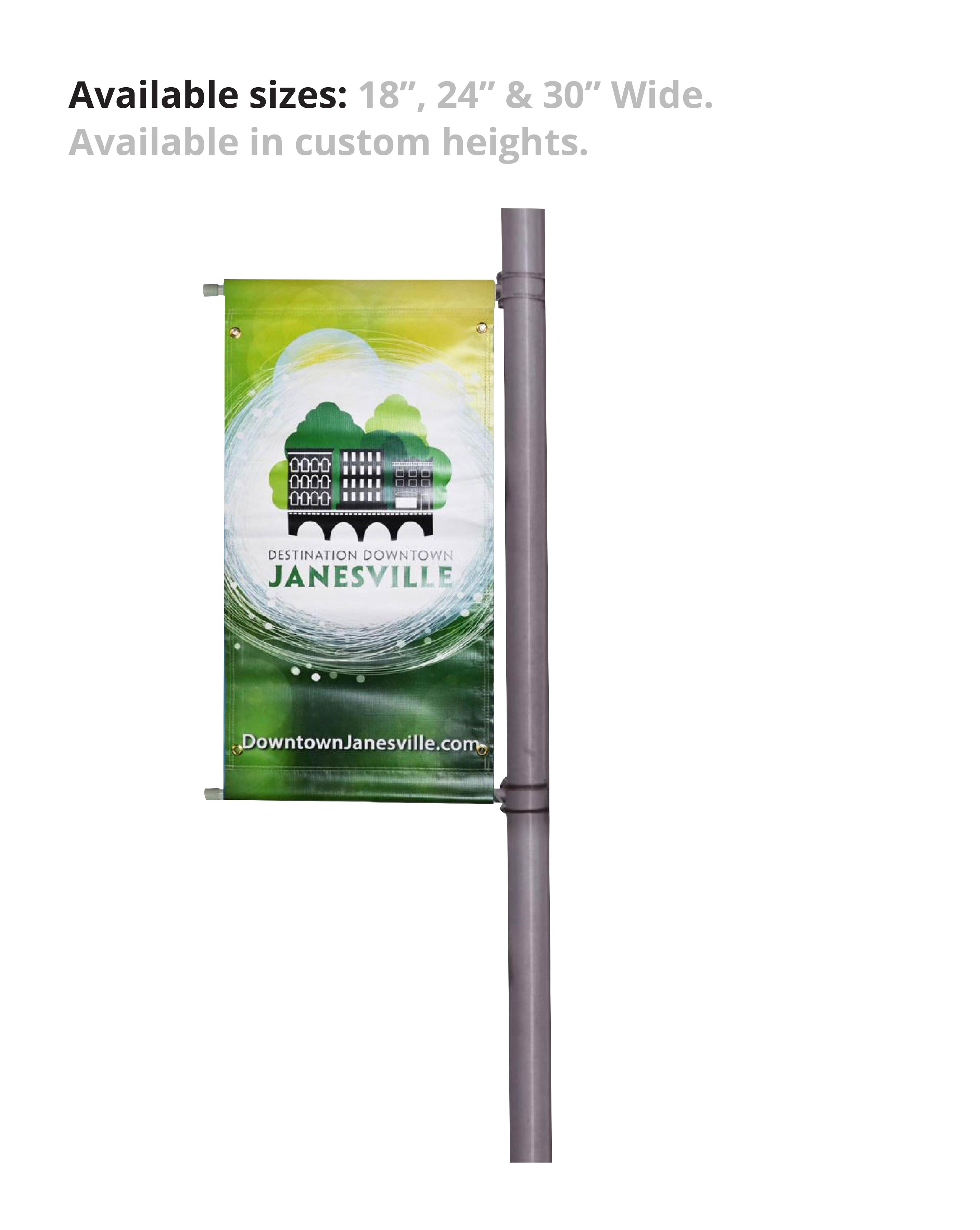 Banner Pole Double Sided Graphic Replacement (24" x 72") 2