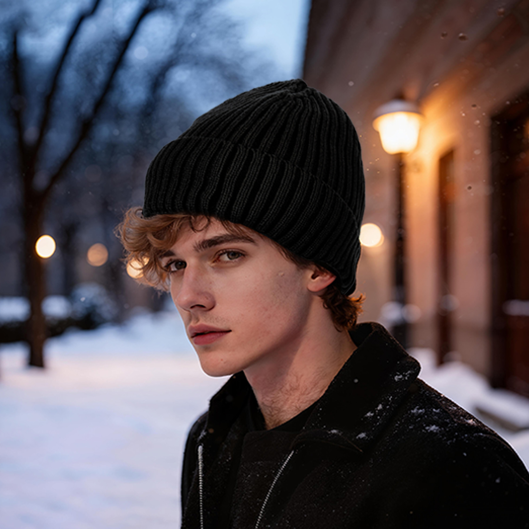 Winter Ribbed Cuffed Knit Beanie 11