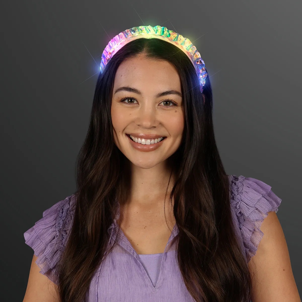 Light Up Iridescent Braid Headband 4