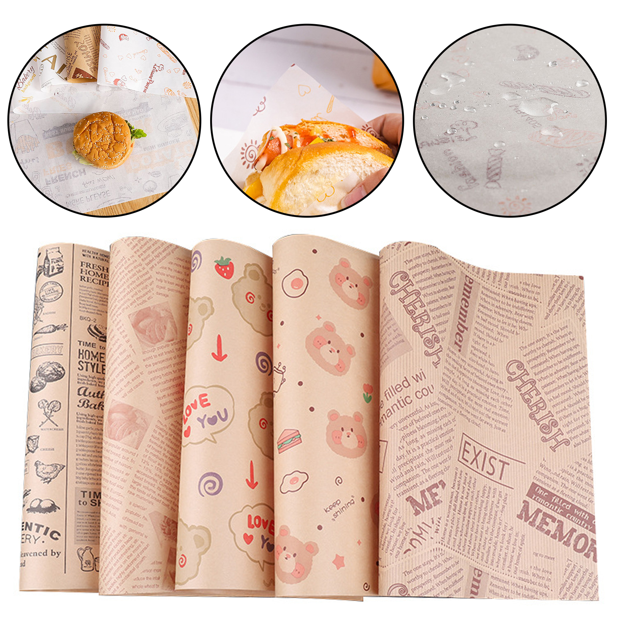 Greaseproof Paper for Burgers and Sandwiches 2